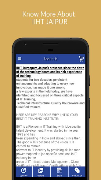 IIHT Jaipur – IT Training App.