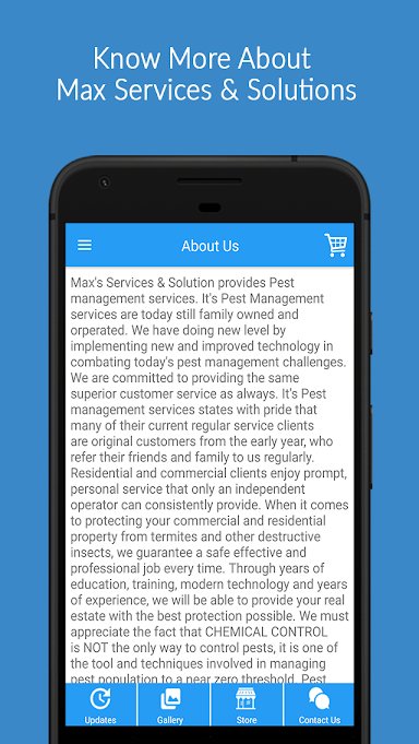 Max Services & Solutions App.