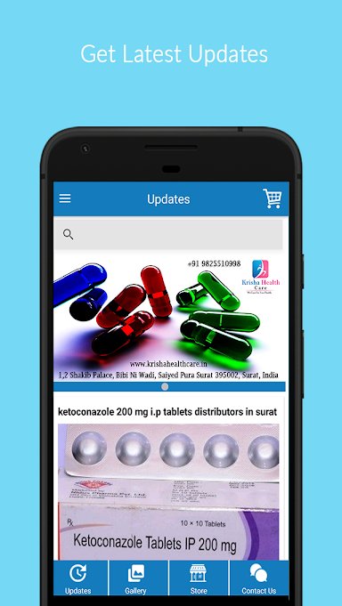 Krisha Health Care – Pharmaceutical Products App.