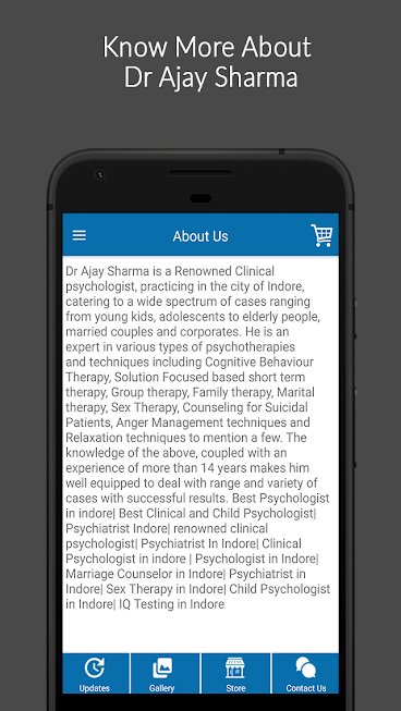Dr Ajay Sharma – psychologist App.